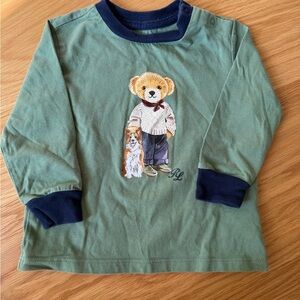 Ralph Lauren Green Long Sleeve with Bear Design